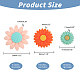 CHGCRAFT 28Pcs 28 Styles Sunflower Daisy
 Silicone Beads SIL-CA0003-13-2
