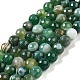 Chapelets de perles en agate à rayures naturelles/agates à bandes G-A246-8mm-06-2