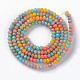 Opache perle di vetro fili GLAA-T006-09-B01-2