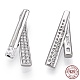 Rhodium Plated 925 Sterling Silver Micro Pave Cubic Zirconia Pendants STER-T004-17P-1