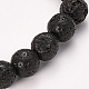 Natürliche Lava Rock Perlen Stretch Armbänder BJEW-Q692-60-10mm-2