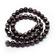 Dyed Natural Pyrite Beads Strands G-F582-C-3