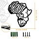 Nbeads アフリカ地図メタルウォールアート装飾  マットスタイル女性壁掛け装飾シルエット壁アート家庭菜園ホテルオフィス壁フェスティバル装飾ギフト  10.79×11.8インチ HJEW-WH0067-149-2