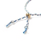 Плетеные браслеты из полиэфирной нити AJEW-JB01141-4