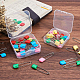 Benecreat 27 paquet rectangle de taille mixte mini récipients de stockage de perles en plastique transparent boîte avec couvercle pour articles CON-BC0003-01-7