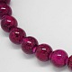 Painted Glass Round Beads Strand X-DGLA-R005-4mm-12-2