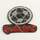スポーツのテーマ  パッチの刺繍布の鉄を電子化サッカーのテーマの衣装のアクセサリー  アップリケ  ミックスカラー  55~80x50~75x0.8mm  9個/カード AJEW-Q092-M-3