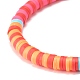 Handmade Polymer Clay Heishi Beaded Stretch Bracelet BJEW-JB07605-5