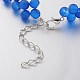 Transparent Glass Beaded Anklets AJEW-AN00081-4