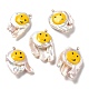 Baroque Style Natural Keshi Pearl Pendants with Enamel PEAR-G013-05-1