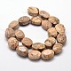Faceted Oval Natural Picture Jasper Bead Strands G-L294-05-2