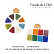 Pandahall elite mezclado 12/0 cuentas redondas de semillas de vidrio SEED-PH0006-2mm-12-8