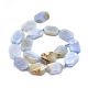 Chapelets de perles en agate avec dentelle bleue naturelle G-L552P-10-3