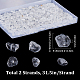Sunnyclue 2 brins de perles de cristal de quartz naturel brins G-SC0002-49-2