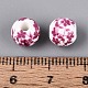 Ручной печатный шарики фарфора&nbsp;PORC-Q201-8mm-3-4