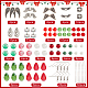 Kit fai da te per la creazione di orecchini da fata natalizia di sunnyclue DIY-SC0022-71-2