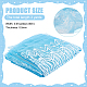 Tissu à mailles en polyester à motif de flocons de neige DIY-WH0387-87-2
