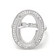 925 castone per anello in argento sterling placcato rodio STER-E061-38P-3