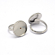 Adjustable 304 Stainless Steel Finger Rings Components STAS-E144-026-14mm-3