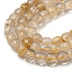 Oro naturale perle di quarzo rutilato fili G-A097-D02-05-3