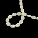 Fili di perline di conchiglia di trochide naturale ovale/conchiglia di troco SSHEL-F290-22-2