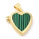 Подвески-медальоны из натурального малахита KK-K332-15G-02-1