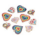 Kissitty 20Pcs 5 Style Heart Alloy Enamel Pendants ENAM-KS0001-08-2