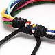 Trendy Unisex Casual Style Colorful Multi-Strand Jute Twine Bracelets X-BJEW-L303-01-4