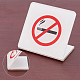アクリルオフィステーブル警告サイン  喫煙禁止  ホワイト  49x80x68mm DJEW-WH0001-002-4
