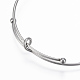Adjustable 304 Stainless Steel Bangles BJEW-H522-01P-4