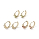 Rack Plating Brass Micro Pave Cubic Zirconia Hoop Earrings EJEW-A088-22G-1