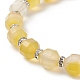 Bracelet extensible en perles d'agate naturelle teintée BJEW-JB09179-04-4
