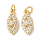 Латунные микропаве прозрачные подвески с фианитом KK-Q031-47G-08-1