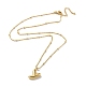 Ожерелья с подвеской из латуни с буквенной буквой NJEW-A015-21G-Y-2
