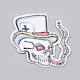 機械刺繍布地手縫い/アイロンワッペン  マスクと衣装のアクセサリー  アップリケ  スカル  カラフル  64x66x1.5mm AJEW-S067-061-2