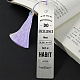 Fingerinspire 2Pcs 2 Style Stainless Steel Bookmarks AJEW-FG0001-58D-5