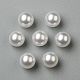 No Hole ABS Plastic Imitation Pearl Round Beads MACR-F033-7mm-24-7