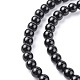 Chapelets de perles en pierre noire synthétique GSR6mmC044-2