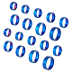 Unicraftale 18 pz 9 dimensioni blu titanio acciaio a fascia larga anello di barretta opaca iscrizione laser anello di barretta in bianco anelli di nozze classici in bianco per la produzione di gioielli RJEW-UN0002-53BU-1