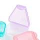 透明なプラスチックの箱  ジュエリー収納用  7のコンパートメント  花  カラフル  12.2x12.4x2.4cm CON-P019-04B-3