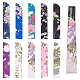 Nbeads 10 Uds 10 colores tela de seda plegable estampado floral bolsa de almacenamiento de abanico chino ABAG-NB0001-98-1