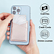 CRASPIRE 8pcs Phone Card Holder 4 Colors Self Adhesive Phone Card Pocket PU Leather Cell Phone Card Case Pouch Stick On Wallet Sleeve RFID Card ID Credit Card ATM Card DIY-CP0007-47-4