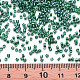 ガラスシリンダービーズ  シードビーズ  透明色光沢  丸い穴  濃い緑  1.5~2x1~2mm  穴：0.8mm  約8000個/袋  約1ポンド/バッグ SEED-S047-G-008-4