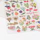 Flower Pattern DIY PVC Label Paster Picture Stickers AJEW-L058-07-3
