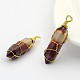 Bullet Natural Mookaite Double Terminated Pointed Pendants G-M225-19G-1