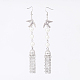 Glass Pearl Beads Dangle Earrings EJEW-JE02583-1