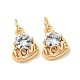 Латунные микро проложить кубического циркония подвески KK-K378-02G-1