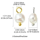12pcs 2 estilos de perlas de agua dulce cultivadas naturales encantos ovalados FIND-YW0003-57-3