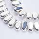Electroplate Non-magnetic Synthetic Hematite Beads Strands G-J382-4x8x2mm-B04-2