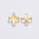 Perles de verre peintes par pulvérisation transparent GLAA-R211-06-B01-2